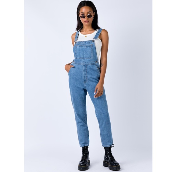 Medium Wash Archer Overalls - Picture 1 of 4